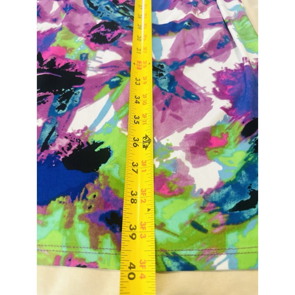London Times Petite Purple Floral Sleeveless Derby Party Cocktail Dress Size 14P - Picture 5 of 5